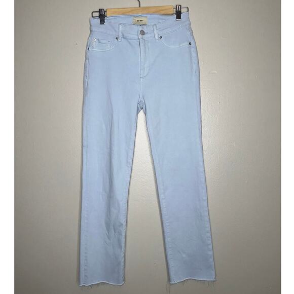 DL1961 High Rise Mara Straight Jeans Light Blue Wash Size 26 No Holes No Rips - Picture 2 of 8